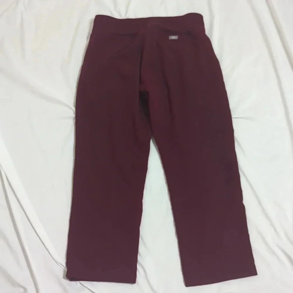 FIGS Kade Cargo Scrub Pants, Color Burgundy Size S/P (ALTERED/HEMMED) - Picture 5 of 16